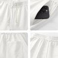 thumbnail image 4 of Uwinwear Men's Baggy Loose Fit Sweatpants Casual Drawstring Pants Y2K Wide Leg Stretchy Pants with Pockets Street Outdoor Fitness Jogging Pants,White,XXXL, 4 of 4