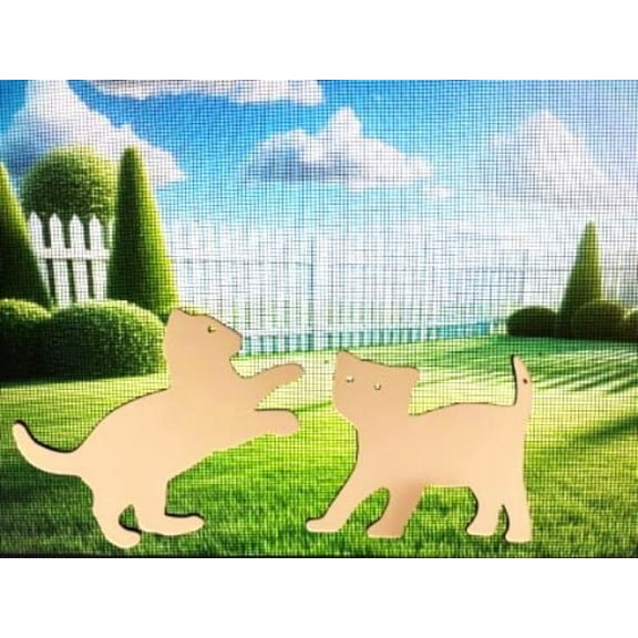 DCentral® Kittens Flexible Vinyl Safety Screen Magnets: Double-Sided. . Helps Stop Walking into Screens, for Non-RETRACTABLES, Size W 5" x L 4"