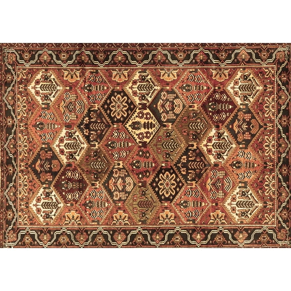 Ahgly Company Indoor Rectangle Persian Brown Traditional Area Rugs, 5' x 7'
