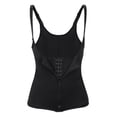thumbnail image 3 of 2PCS Entrenador de cintura de látex para mujeres Underbust Sport Workout Faja Shapewear Reloj de arena Body Shaper-Púrpura+Negro-2XL, 3 of 5
