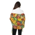 thumbnail image 4 of FORMRS Womens Scarf Winter Soft Long Big Warm Shawls Wrap Tassel Scarves, Retro Autumn Leaves, 4 of 9