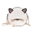 thumbnail image 4 of Raindrops Fashion Cartoon Cat Cross Body Shoulder Bag with Chain Adjustable Straps for Women White, 4 of 8