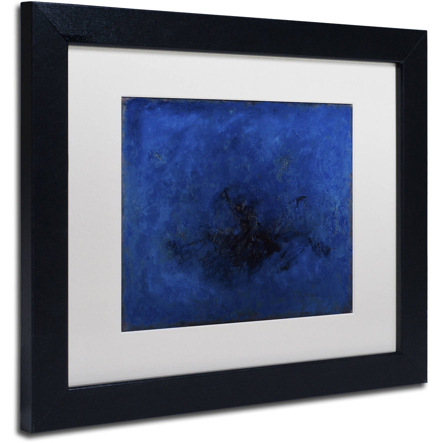 Trademark Fine Art "Deep Blue" Canvas Art by Joarez, White Matte, Black Frame