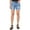 Riely, variant on EARNEST SEWN NEW YORK Womens Blue Denim Pocketed Distressed Button Fly Frayed Hem Shorts Shorts 30