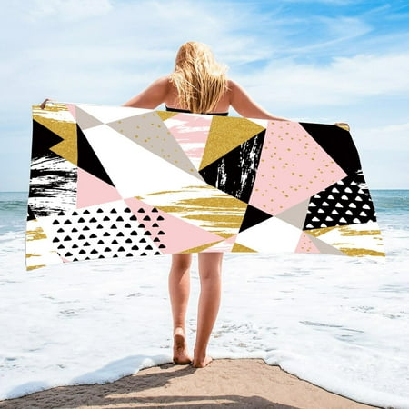 

Placemats Microfiber Beach Towel Super Lightweight Colorful Bath Towel Sandproof Beach Blanket Multi-Purpose Towel For Travel Swimming Pool 30X60 Inch