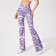 thumbnail image 5 of GZWYHT Wide Leg Pants,Yoga Pants Women,Women'S Water Ripple Yoga Casual Pants Flared Pants Fitness Yoga Pants,Palazzo Pants,Flare Leggings,High Waisted Pants,Purple,4XL, 5 of 6