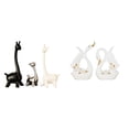 thumbnail image 1 of Figuras de jirafa y cisne de cerámica creativas modernas y elegantes, estatua de animal, centro de mesa para escritorio, oficina, estantería, dormitor, 1 of 8