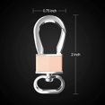 thumbnail image 2 of 4 Pack Metal Keychain Key Clip Hook, Key Rings Key Chain Ring Holder Organizer for Car Key Finder, Black , Rose Gold , Cyan , Violet, 2 of 6