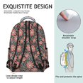 thumbnail image 5 of "Wildflower & Sunflower Pattern Backpack - Stylish School Backpack for Women, Roomy, Water-Resistant, Comfortable for Commuting & Campus", 5 of 6