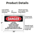 thumbnail image 2 of (2 Pack) Caution Ship Ladder Always Face Ladder Going OSHA Danger Sign 10 Inch X 7 Inch Plastic Sign, Weather Resistant, UV Protected for Workplace, Business, and Construction Site,, 2 of 8