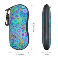 thumbnail image 3 of ZICANCN Sunglasses Soft Case, Colorful Psychedelic Mozaic Tribal Neoprene Zipper Eyeglass Case for Men Women, 3 of 9