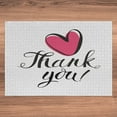 thumbnail image 6 of Ambesonne Thank You Jigsaw Puzzle Durable Cardboard, Heart in Bold Love Doodle, 1000 pcs, Black Dark Pink, 6 of 6