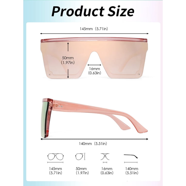 JIM HALO Shield Sunglasses, UV400 Protection, Frameless Flat  display picture 2
