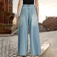 thumbnail image 4 of REALiKUN Jeans for Women High Waist Boyfriend Jeans Vintage Loose Wide Leg Denim Pants Teen Girls Hiphop Streetwear, 4 of 7