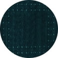 thumbnail image 1 of Ahgly Company Indoor Round Abstract Light Blue Contemporary Area Rugs, 5' Round, 1 of 4