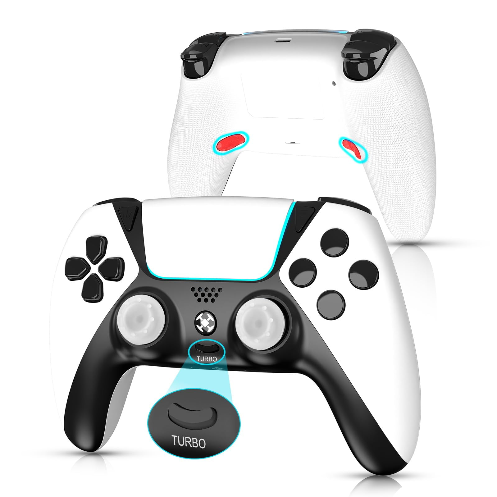 UGAME Ymir Wireless Controller For Amazon Luna – Compatible With Fire TV, PS4, PC, Back Paddles, Turbo, 1200mAh Battery