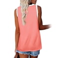 thumbnail image 4 of Jumpingount Camiseta sin mangas con cuello en V para mujer Camiseta sin mangas de color casual para mujer Camiseta sin mangas con bloque en V Prendas para la parte del cuerpo Rosado SG Jumpingount  AP002686-14, 4 of 6