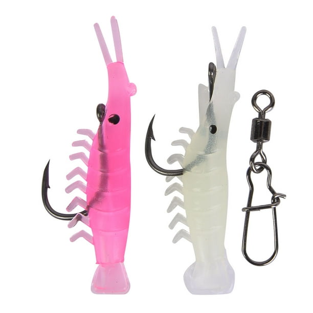 Sea Soft Lures Shrimp, Bass Fishing Lures, Soft Plastic Flexible For Trout  Bass 7# Hook 