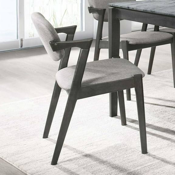 Miekor Furniture Brown Grey and Black Dining Chair (Set of 2) 49742