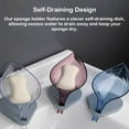 thumbnail image 3 of Guardoinrt ABS Stylish Self-Draining Sponge Tray For Home And Office Self-draining Dish Sponge Drying Rack Suction Up Dish Grey Type 2 1Set, 3 of 6