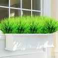 thumbnail image 3 of 10 Bundles Artificial Plants UV Resistant Fake Plants No Fade Faux Plants for Indoor Outdoor,Plastic Wheat Grass Garden Porch Window Box Home Farmhouse Decor(Green Grass), 3 of 15