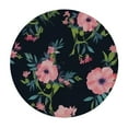thumbnail image 2 of RUIYC Navy Blue Coral Round Tablecloth Flora Elastic Table Cloth Waterproof Oil-Proof Table Cover Watercolor Fits up Diameter Tables, 2 of 7