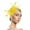 Yellow, variant on Baberdicy Women's Dual Fascinator - Clip & Headband Convertible - Wedding/Church Hat - Feather & Mesh Design - Value Pack A,One Size