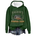 thumbnail image 4 of Flash Deal! Mode Décontractée pour Femmes Imprimé Lettre Col Rond Manches Longues Haut Chandail en Molleton Soldes Tous Articles en Liquidation Vert S, 4 of 4