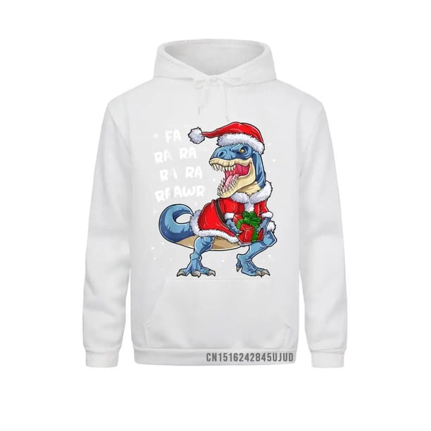 Sudadera con capucha para hombre, suéter con estampado de dinosaurio de Navidad, Fa, Ra, radr, T Rex, Santa, ideal para regalo de Navidad, ropa de invierno, novedad de 2021