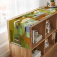 thumbnail image 6 of Table Runners 72 Inches Long Dress Scarves, Abstract Yellow Farmhouse Kitchen/Dining Table Runner, Coffee Tablerunners, Painting Buildings Geometric Modern Art 18x72 Inch, 6 of 9