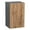 Natural Teak, variant on 24" x 24" Wall Cabinet-Single Door-with Grey Gloss door