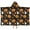 Happy Halloween Pumpkin, variant on Jack Olantern Halloween Pattern Hooded Bath Towel,50"x30" for Ages 3 To 12 Kids, Quick Dry Lightweight Soft Microfiber Hood Beach Towel Cover Up for Kids