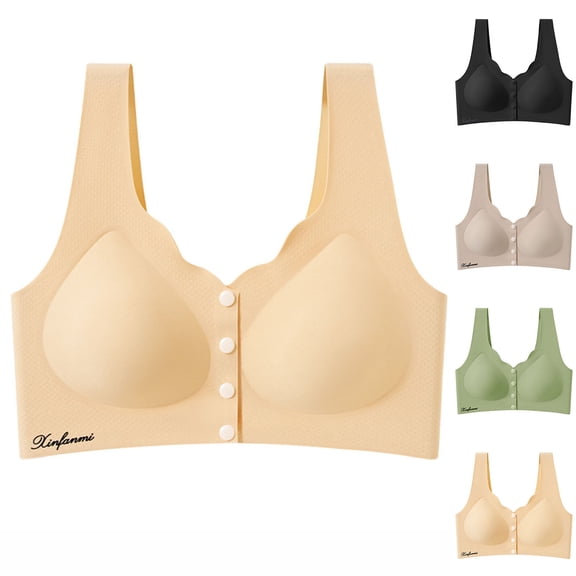 Bixock Plus Size Bra for Women Push Up Bra Wireless Bra Floral Lace Thin Side Coverage Abjustable Straps Women Under Wear