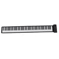 thumbnail image 3 of 88-Key Portable Roll-Up Piano for Beginners, Rechargeable Silicone Foldable Keyboard with Built-in Speaker, 128 Tones/Rhythms, Recording Function, USB Connectivity, Lightweight Design – Includes, 3 of 7