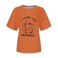 thumbnail image 4 of Yuncity Womens Halloween T-Shirts Ghosts Graphic Crew Neck Tees Summer Short Sleeve Tshirts Casual Loose Fashion Holiday Tops Size L, 4 of 4