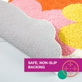 thumbnail image 6 of TOWN & COUNTRY PLAY Blossom Retro Daisy Flower Shaped Bath Mat, Absorbent Tufted Floor Mat, Non-Slip Backing, Machine Washable, Pink/Orange/Yellow, 31.5"x31.5", 6 of 10