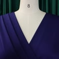 thumbnail image 6 of AURA Plus Size V Neck Pleated Midi Dress High Waist Belted A Line 3 4 Sleeve Elegant Summer Work Dress with Zipper, 6 of 10