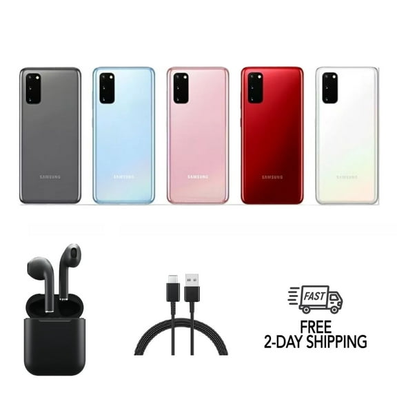 Restored Samsung Galaxy S20 5G G981U (Fully Unlocked) 128GB Cosmic Gray w/ Wireless Earbuds (Refurbished)