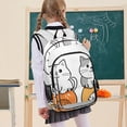 thumbnail image 7 of FORMRS Unisex School Backpack 17" Student Travel Bag with Laptop Compartment, Gray Cute Cat, 7 of 7