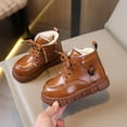 thumbnail image 3 of Fozruso Stylish Girls Ankle Boots With For Comfort Soft Sole Kids Short Boots British Style Leather Shoes For Girls Ideal For 1 6 Years Old,Warm Winter Boots Sizes 6 Toddler(12-18 Months), 3 of 6