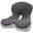 Gray, Light Gray, variant on Ergonomic Memory Foam Seat Cushion with Lumbar Support, Contoured U-Shaped Design, Non-Slip Grips and Removable Washable Cover - Dark Grey