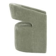 thumbnail image 5 of Furniture of America Arize Modern Fabric Barel Back Accent Chair with Casters, Green, 5 of 13