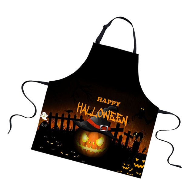 Delantal de Halloween delantal de halloween sin mangas impermeable babero unisex delantal feliz halloween b Fanmusic Delantal de Halloween