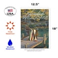 thumbnail image 2 of Toland Home Garden Adirondack at the Pond-Adirondack Welcome Relax Adirondack Flag Double Sided 12x18 Inch, 2 of 5