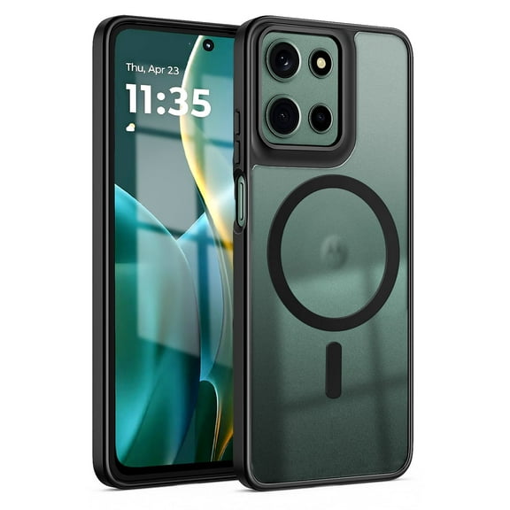 Encased SlimShield for Moto G 2025 Case - Dual Hybrid Translucent Cover (Black)