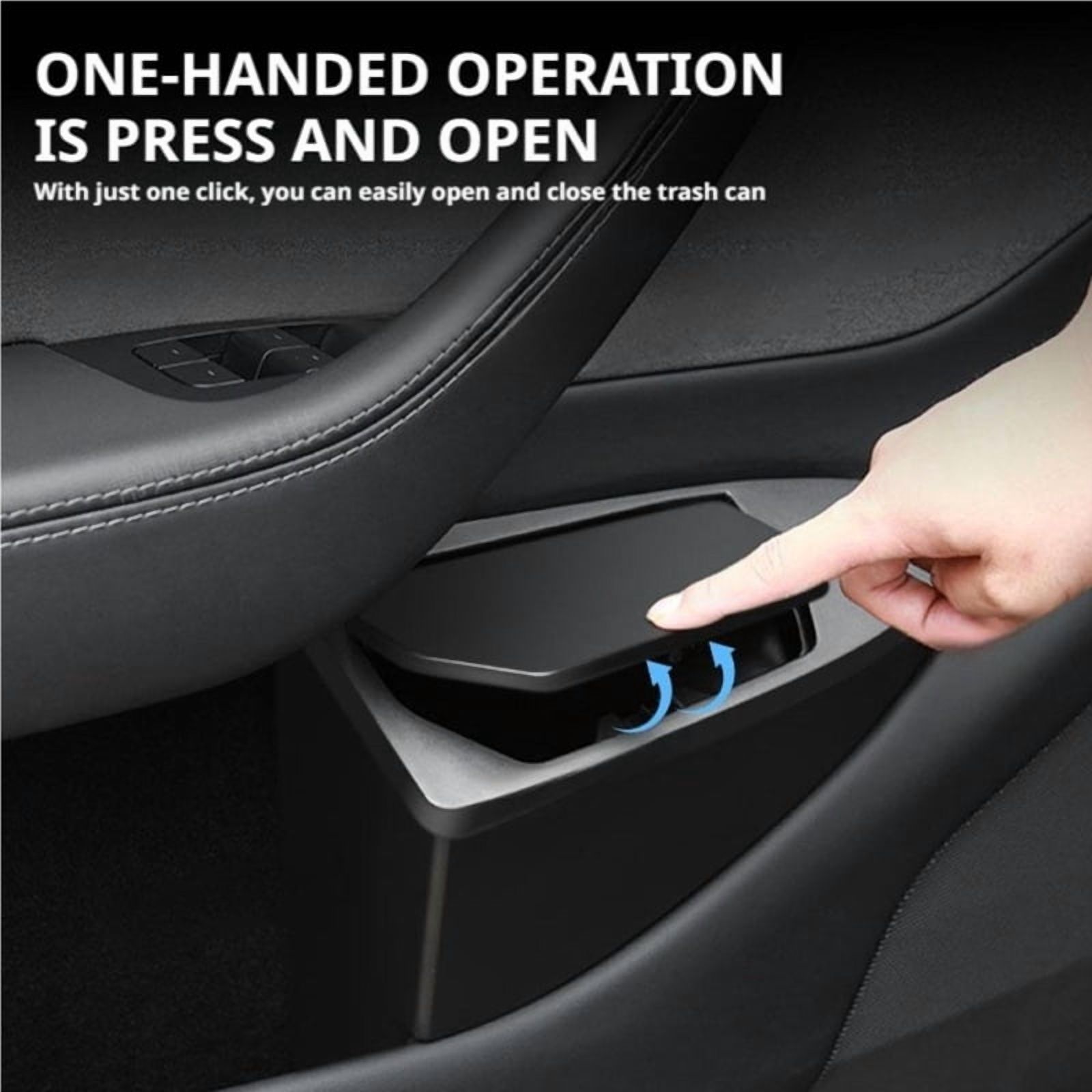 Car Front Door Trash Can For Tesla Model Y Juniper Multifunctional Garbage Pocket Pocket Interior Decoration Accessories