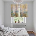 thumbnail image 5 of Yellow Blue Oil Painting Kitchen Curtains Small Short 39 Inch Length, Contemporary Abstract Art Grommet Top Bedroom Living Room Curtains, Light Filtering Cafe Curtain Drapes 2 Panels Set 55''x39'', 5 of 9