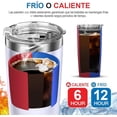 thumbnail image 3 of Vaso Térmico de Acero Inoxidable, Easytao Taza Termica Frio y Caliente para Cafe con Tapa y Popote, Cepillo de limpieza, Termo Infusor de Vacío Doble para Hombre, Mujer, Regalo (20oz/590ml, Blanco, 3 of 3