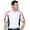 White/Navy/Red, variant on Monterey Club Men's Americana Colorblock Golf Polo Shirt #1038