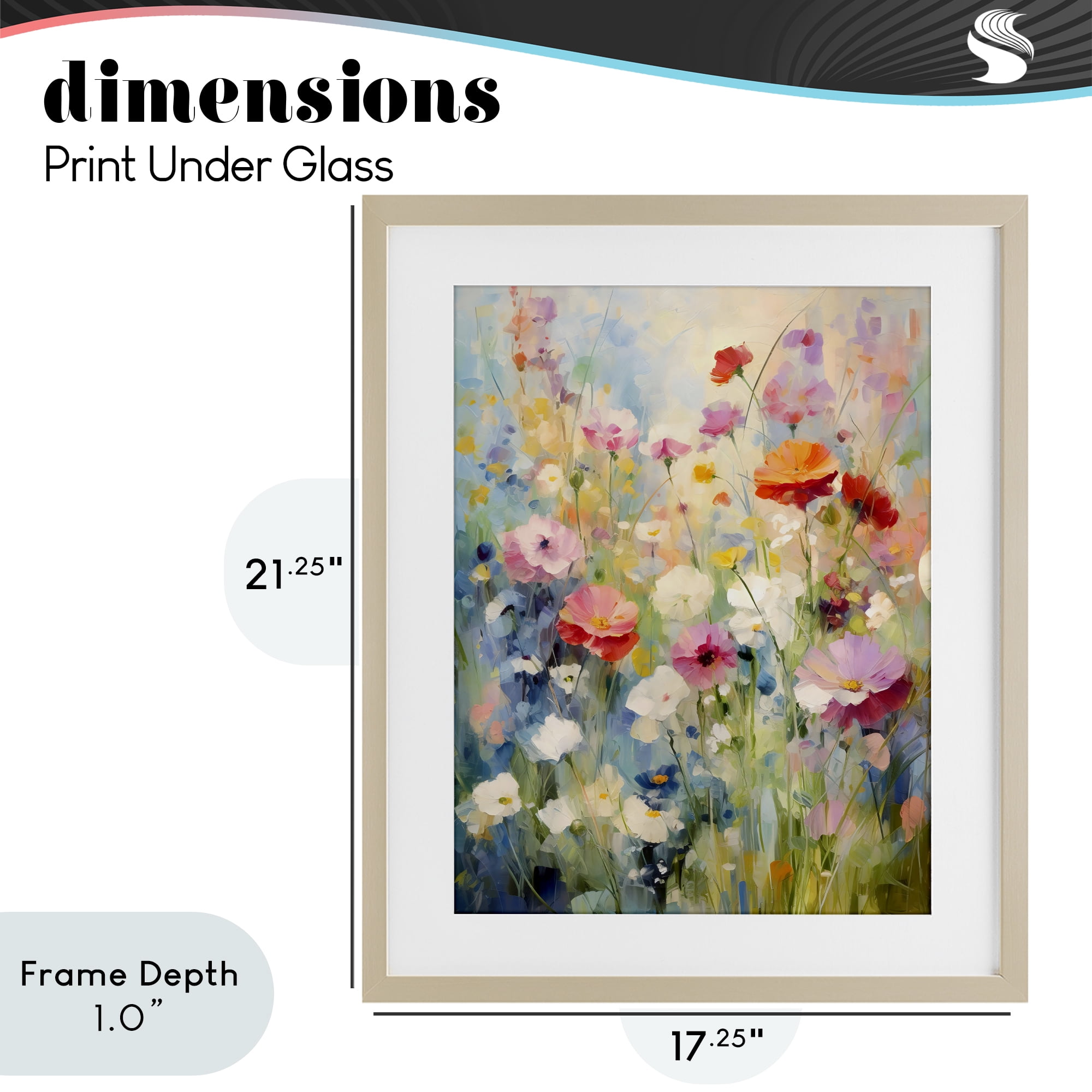 Stupell Industries Wildflower Breeze Impression Birch Framed Print Under Glass, design by Creative Studio